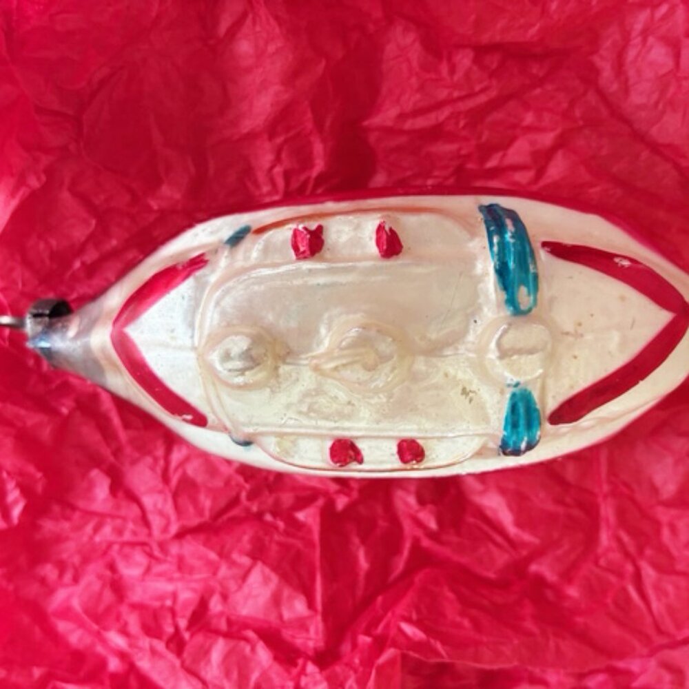 Vintage Boat Ship Submarine Glass Christmas Ornament - Picture 4 of 6